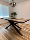 Black Epoxy & Honeycomb Dining Table