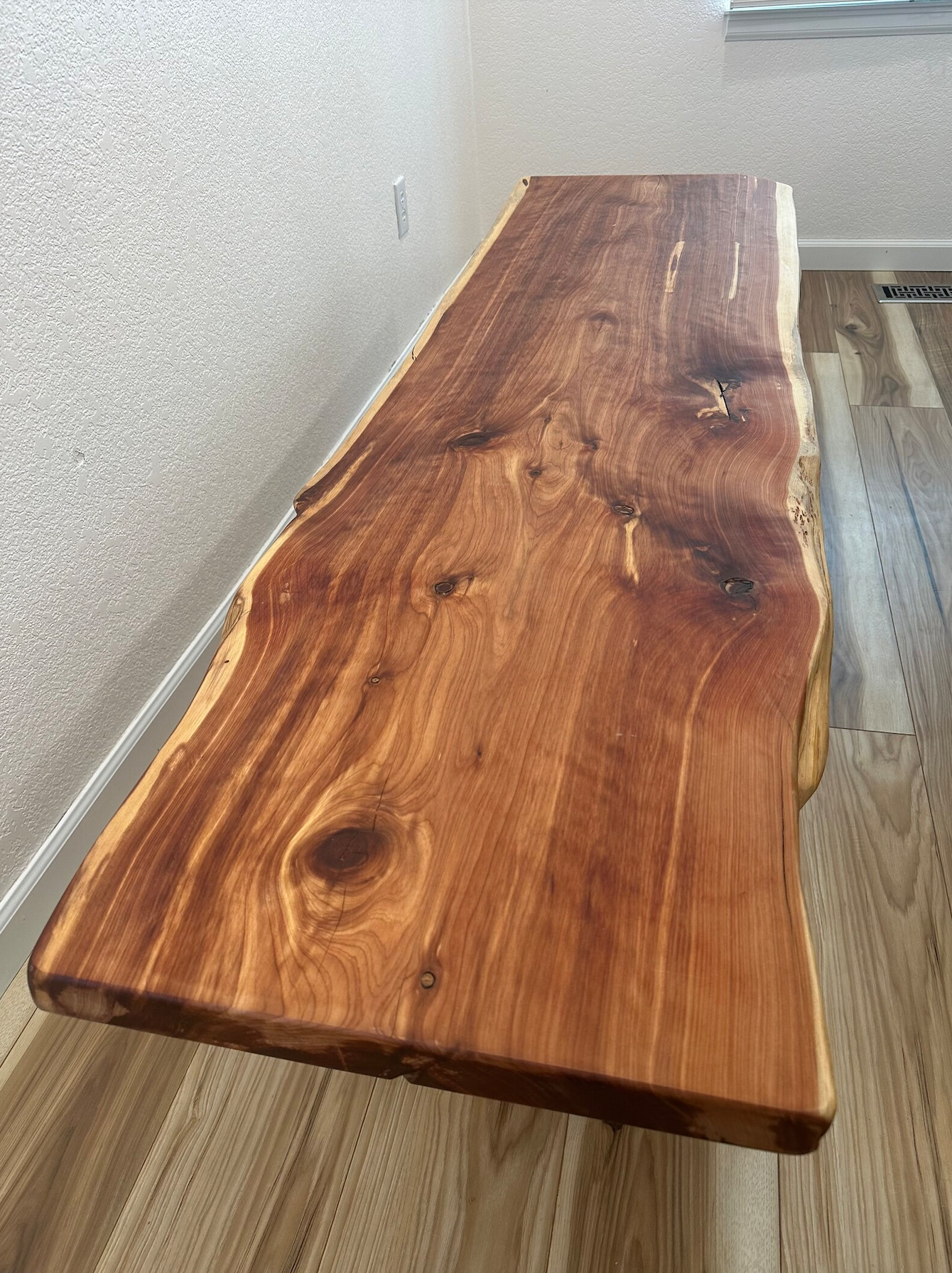 Cedar Bench with Steel Base